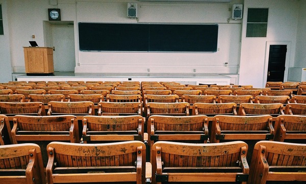 image shows an empty classroom
