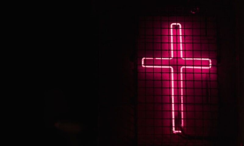 LED Cross pink