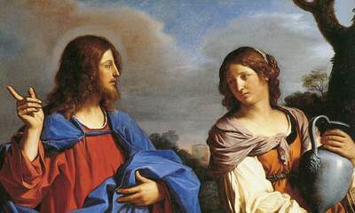 Painting of Jesus and the Samaritan Woman