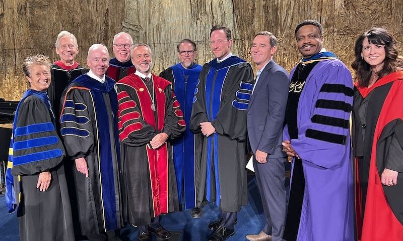 Image shows Ed Stetzer with other ceremony participants