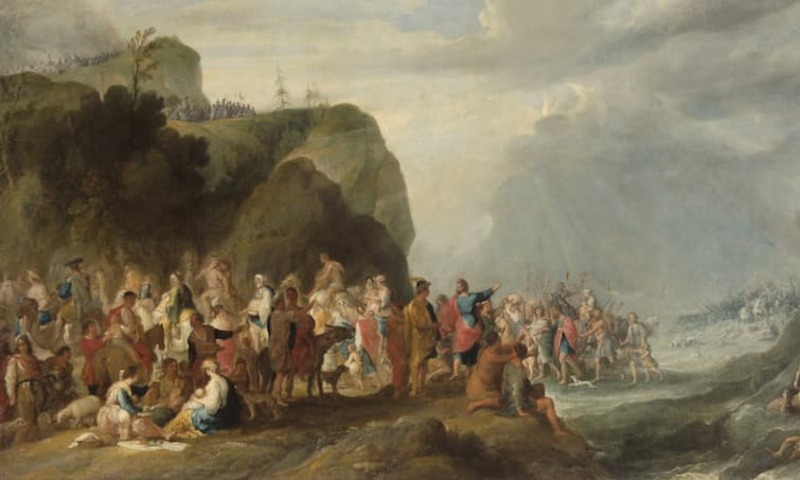 Painting of the exodus story from the Bible