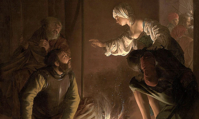 Denial of St. Peter - oil on canvas