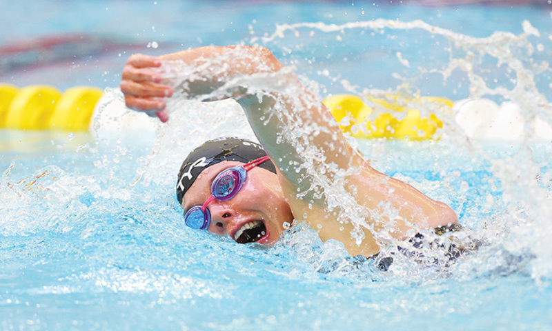 Morgan Stickney swimming