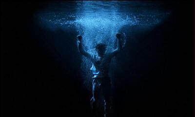 person underwater