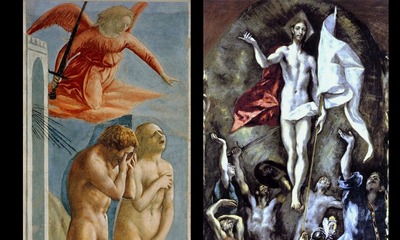 Painting comparing Adam and Christ