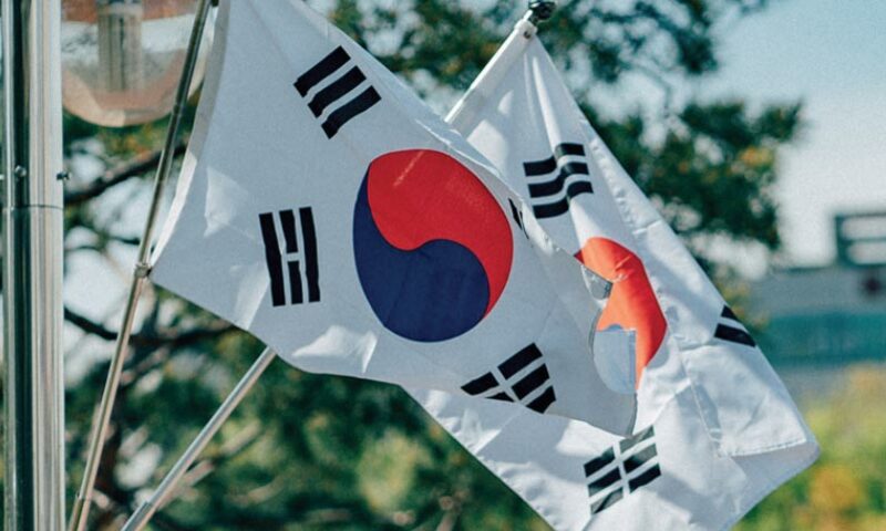 The flag of South Korea