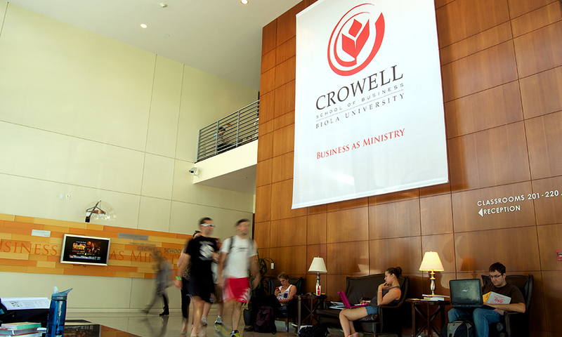 Crowell School of Business lobby