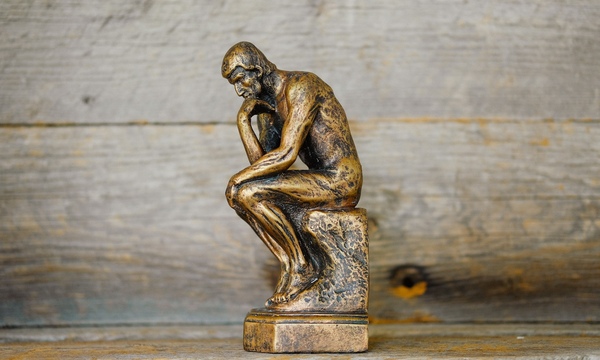image shows the thinker