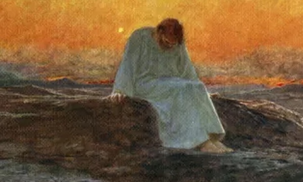 Befriending Wilderness image of Jesus sitting on rocks