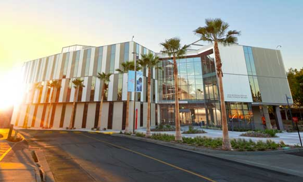 a modern three story building