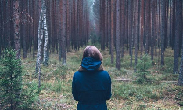 female in forest