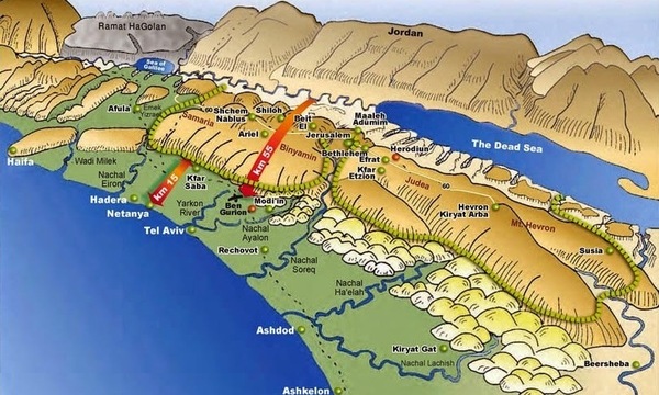 Medium 3d Map Israel 
