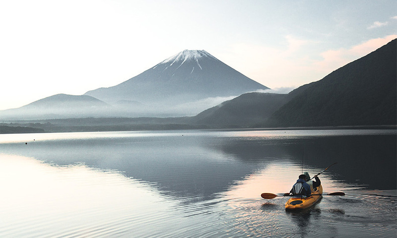 two people kayaking