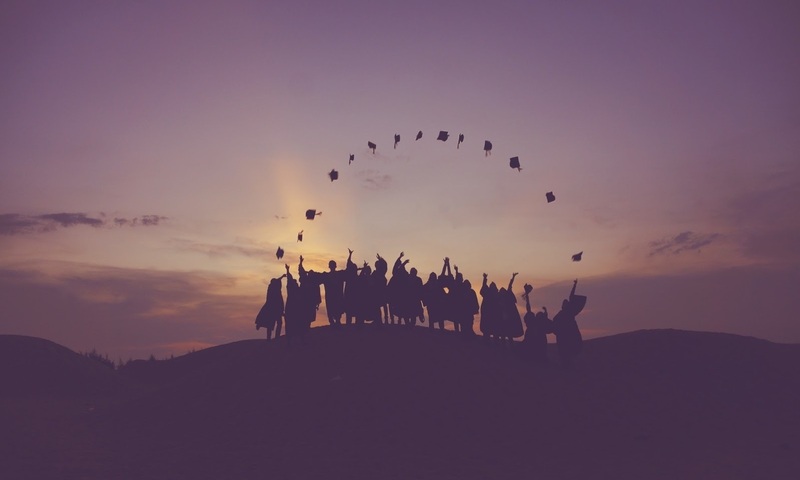 image shows graduating students