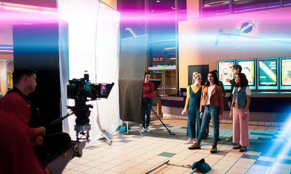 Student team filming for Coca-Cola Refreshing Films competition
