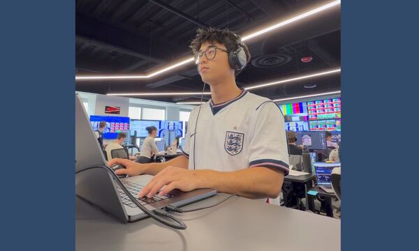 image shows Jonathan Kim working 