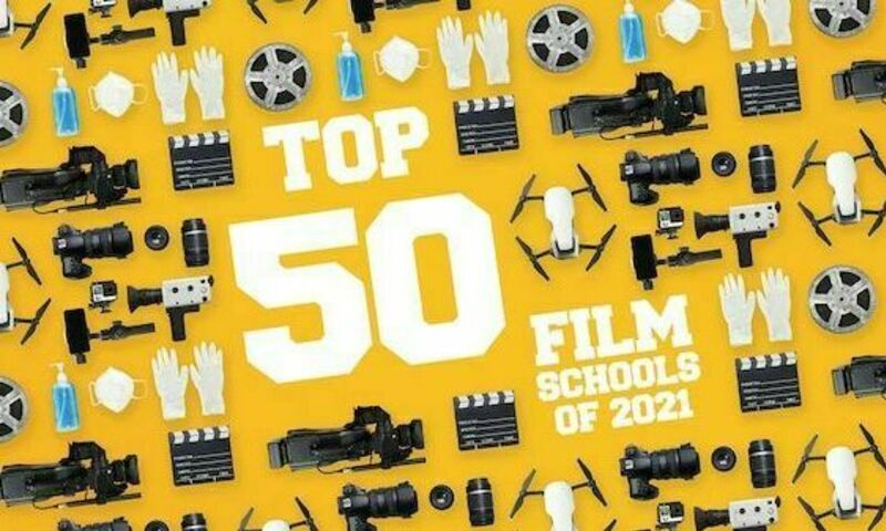 Image shows The Wrap's cover image for the top 50 film schools. 