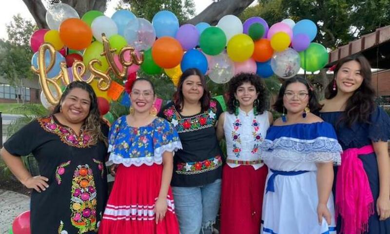 Image shows Erika (far left) with other Biola staff members