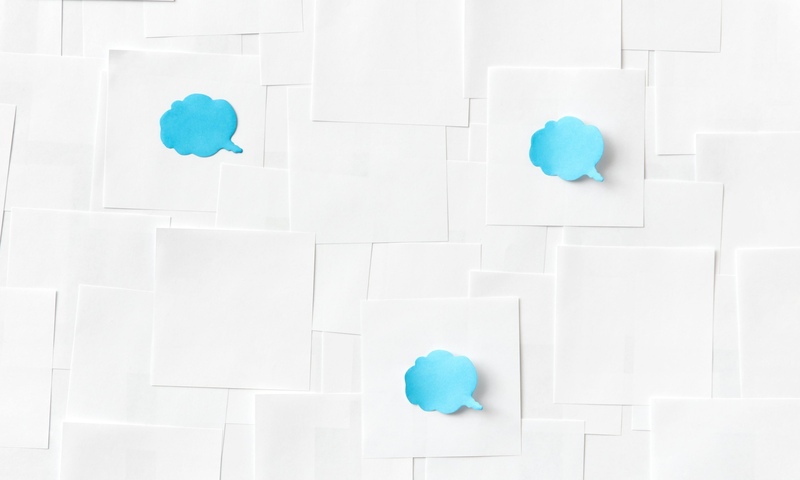 image shows multiple thought bubbles