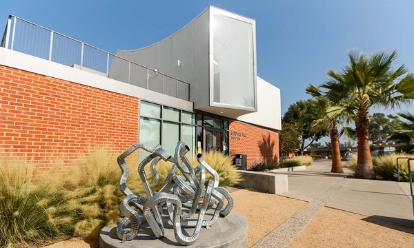 View of the facade of Bardwell Hall at Biola University