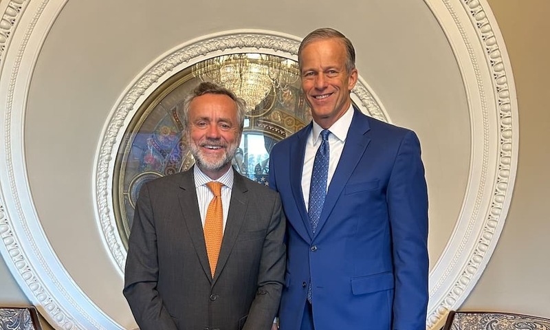 Image shows Dr. Corey and John Thune