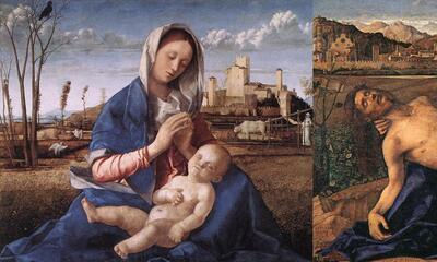 Paintings of Nativity and Pieta