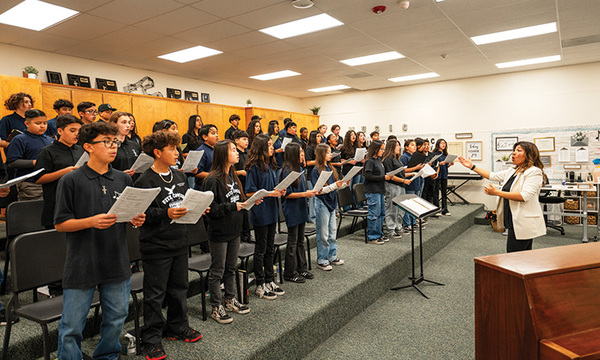 Nora Hernandez teaching students