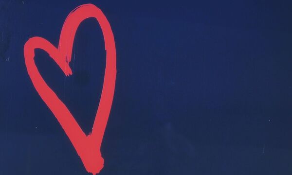 Image shows a drawn heart