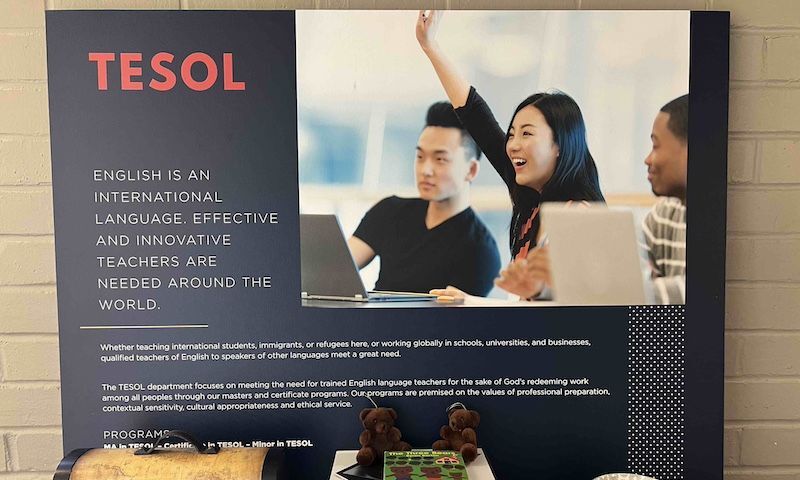 image shows TESOL sign