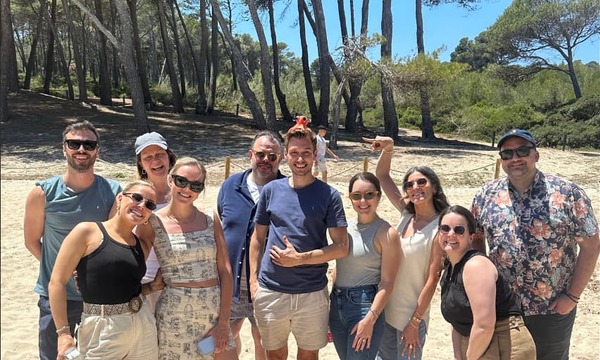 image shows Tim with team on set 