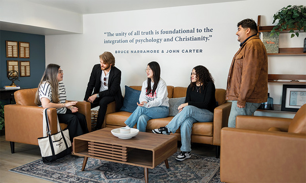 Rosemead students sitting in lounge