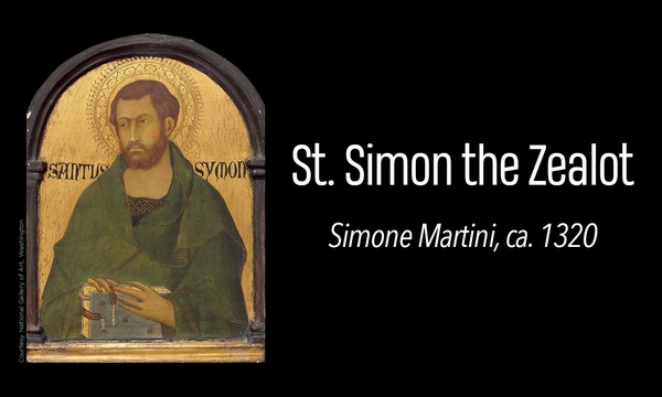 image shows an artist rendering of Simon the Zealot