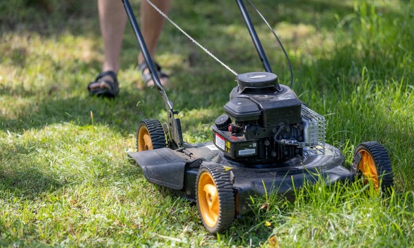 image shows a lawn mower