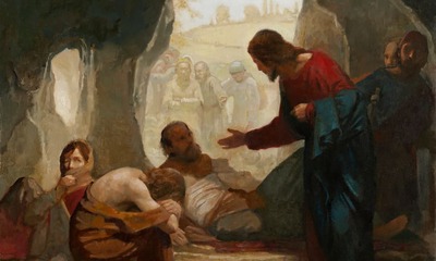 Painting of Christ Among the Lepers