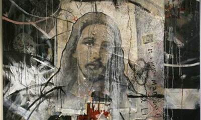 Temptation of Christ - mixed media