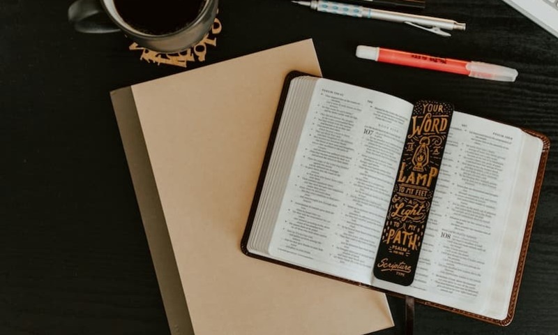 Bible on a table