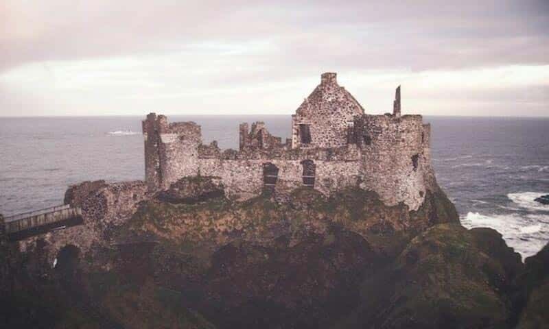 Image shows a fortress on the sea