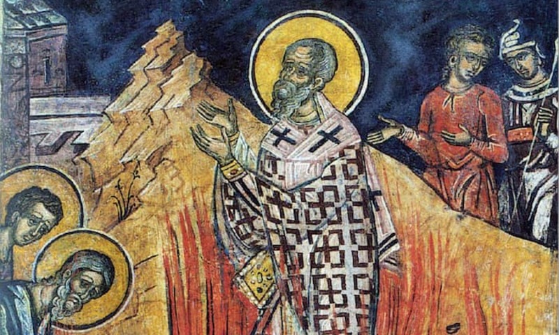 image shows a drawing of Polycarp