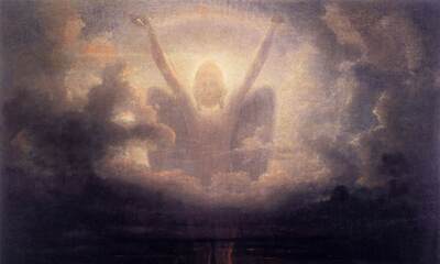 Scene from the Apocalypse (Revelation 10) - oil on canvas