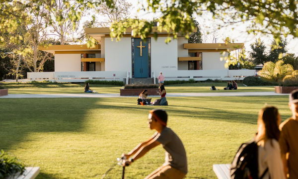A group of people on a lawn