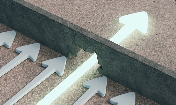image shows barriers breaking