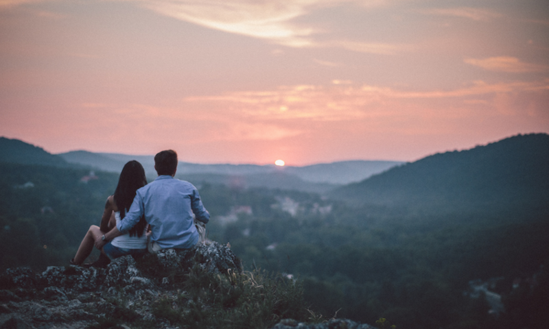 Couple Watching the Sunset