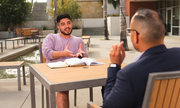 Talbot student with faculty