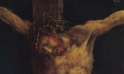 Painting of Jesus on the cross