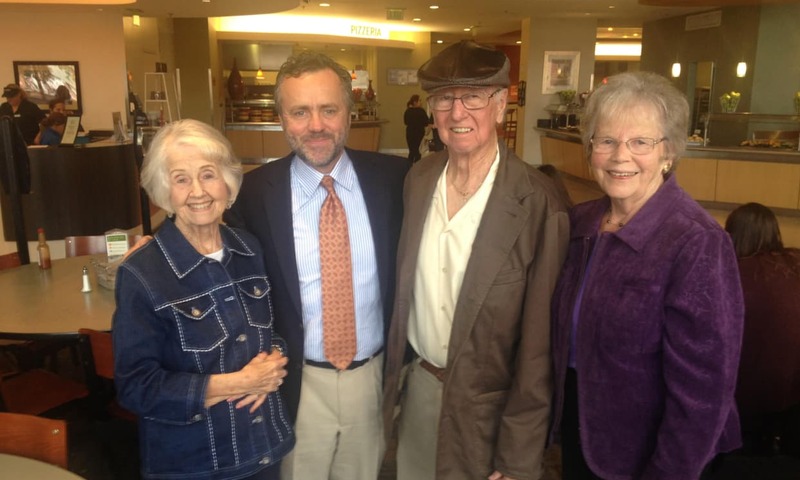 Image shows Mary Chase on the left of Dr. Corey