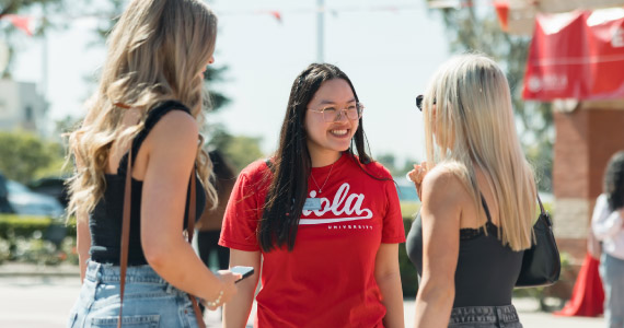 three young people talking