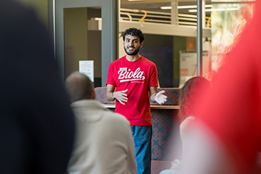 a student tour guide