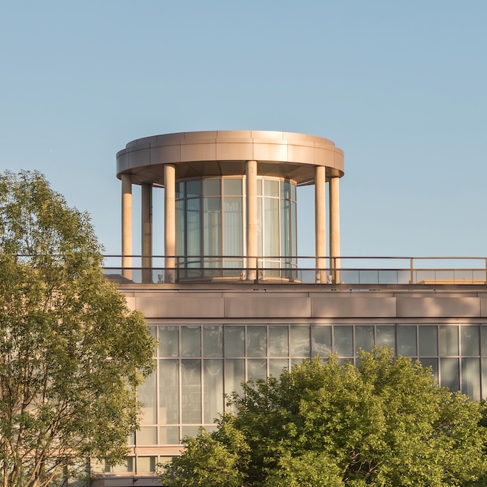 Exterior view of the Biola Library building