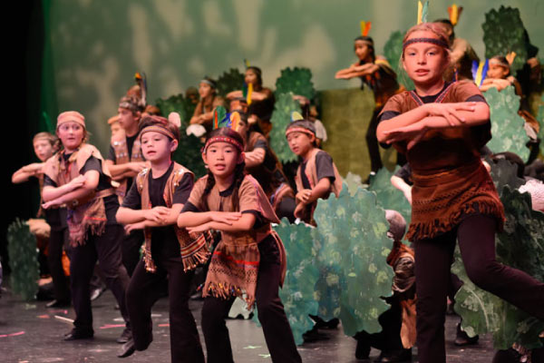 Young players performing Peter Pan Jr.