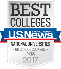 U.S. News and World Report Best Colleges: National Universities, High School Counselor Picks 2017